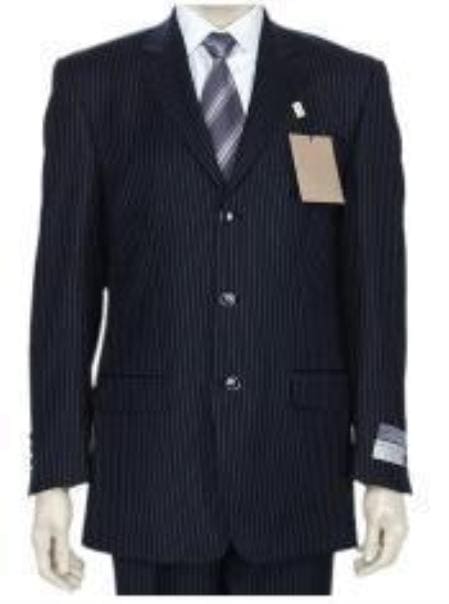 Mens Navy Double Breasted Overcoat - AlbertoNardoniStore