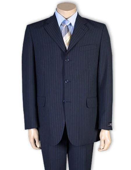 Mens Navy Double Breasted Overcoat - AlbertoNardoniStore