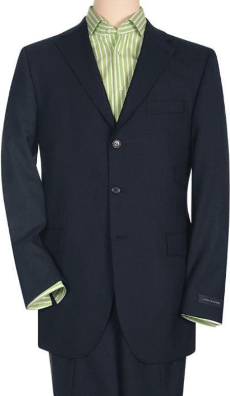 Mens Navy Double Breasted Overcoat - AlbertoNardoniStore