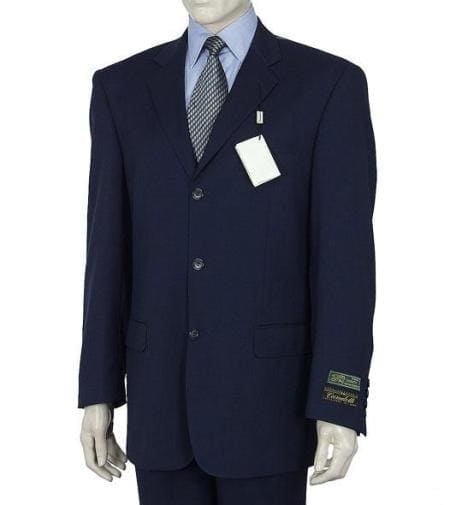 Mens Navy Double Breasted Overcoat - AlbertoNardoniStore