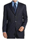 Mens Navy Double Breasted Overcoat - AlbertoNardoniStore