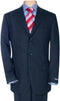 Mens Navy Double Breasted Overcoat - AlbertoNardoniStore