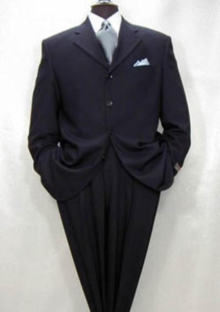 Mens Navy Double Breasted Overcoat - AlbertoNardoniStore