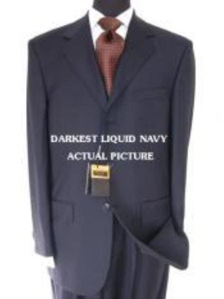 Mens Navy Double Breasted Overcoat - AlbertoNardoniStore