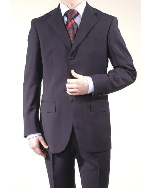 Mens Navy Double Breasted Overcoat - AlbertoNardoniStore