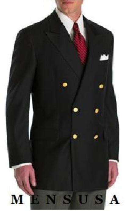 Mens Navy Double Breasted Overcoat - AlbertoNardoniStore