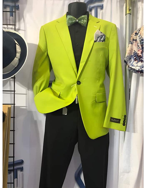 Neon suit - Neon green suit - 10 Styles & Brand men's Neon Green ~ Bright Lime Green Affordable Cheap Priced Unique Fancy For Men Available Big Sizes on sale Blazer ~ Sport Coat