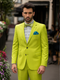 Men's Neon Green - Light Green / Light Green > Quality Suit Jacket + Pants