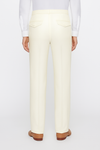 Tiglio Luxe Offwhite Semi-Wide Leg Wool Marbella Dress Pants