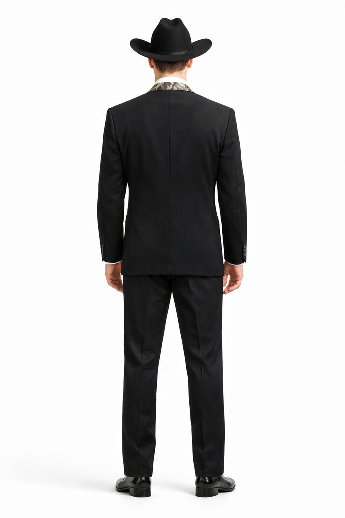 Army Green Tuxedo - Camouflage Patterned - Two Toned Vested Olive Camo 2 Button Single Breasted Tuxedo