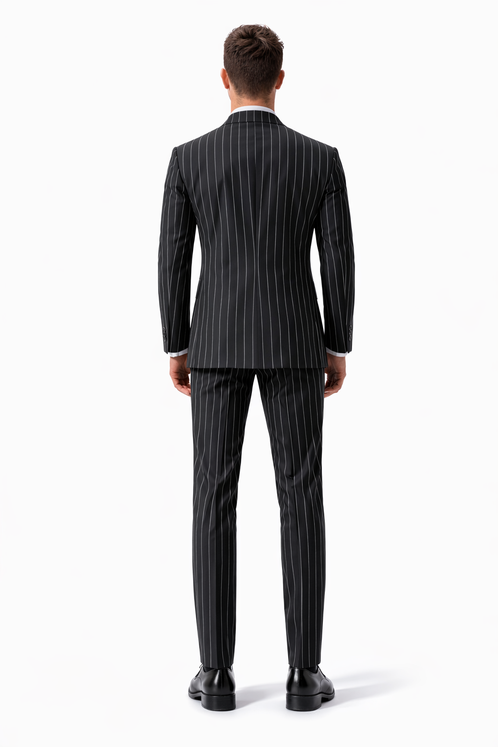 Mens Pimp Suit -Gangster Suit - Mobster Suit - Mafia Suit For Mens Vested Gangster Pinstripe Suit in Black & White
