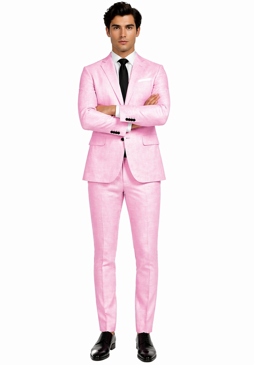 Mens Pink Linen Suit - Summer Suit