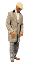Mens Plaid Overcoat - AlbertoNardoniStore