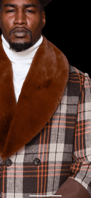 Mens Plaid Overcoat - AlbertoNardoniStore