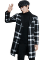 Mens Plaid Overcoat - AlbertoNardoniStore