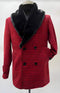 Mens Peacoat For Winter and Fall - Wool Fabric - Red Coat