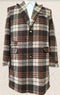 Mens Plaid Overcoat - Wool Peacoat - Plaid Topcoats Multicolor - AlbertoNardoniStore