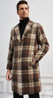 Mens Plaid Overcoat - Wool Peacoat - Plaid Topcoats