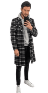 Mens Plaid Overcoat - AlbertoNardoniStore