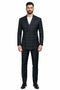 Mens Plaid Suit - Patterned Business Suit -Mens Double Breasted Bold Windowpane Plaid Suit In Black