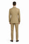 Mens Plaid Suit - Patterned Business Suit -Mens Double Breasted Windowpane Plaid Suit In Mocha Light Brown