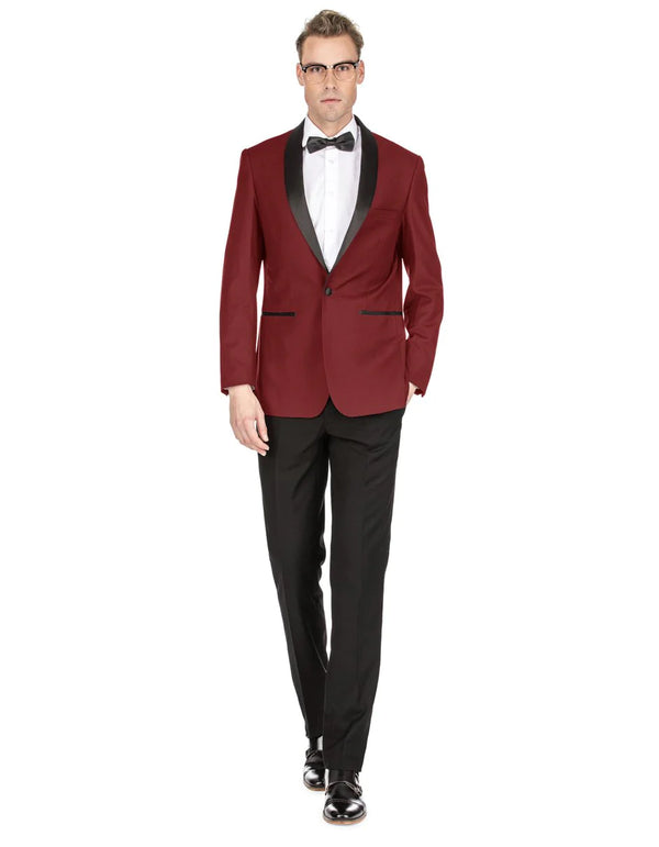 Mens Prom Tuxedo Suit Burgundy Prom Suit - AlbertoNardoniStore