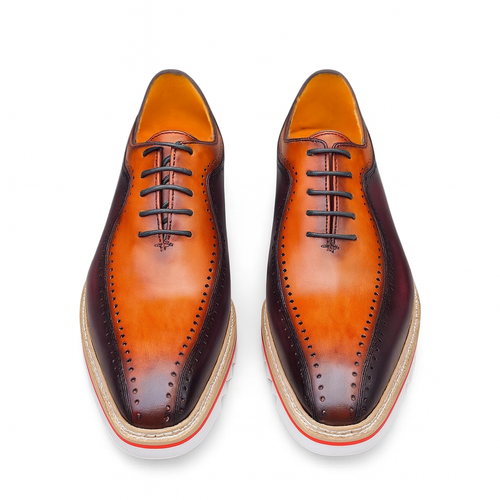 Two-Tone Burnished Brogue Oxford