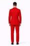 Mens 2 Button Modern Fit 3-Piece Suit in Red – Vested Formal Suit