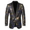 Mens Royal Blue And Gold Suit - AlbertoNardoniStore