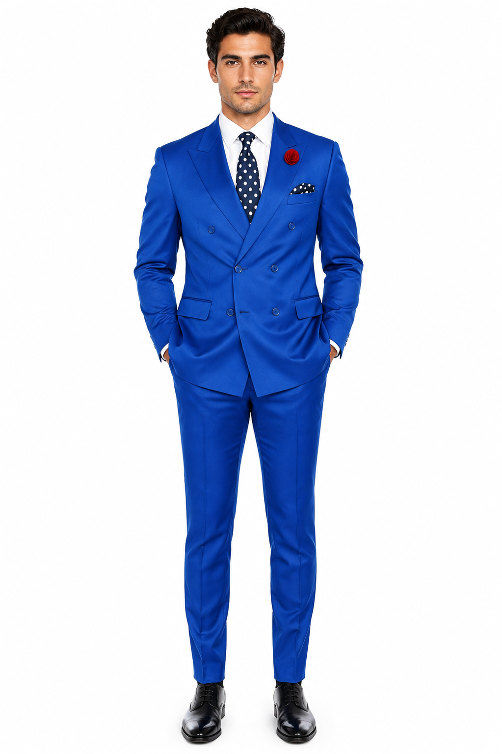 Men's Royal Blue Double Breasted Suits Dress Suits for Men Jacket & Pants
