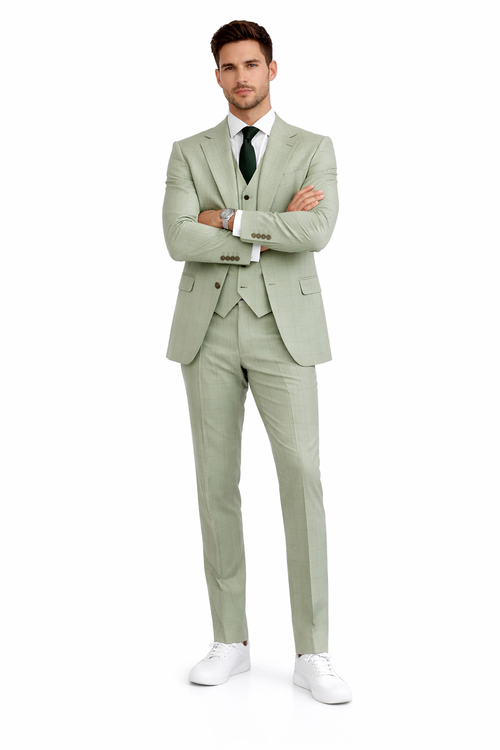 Mens Sage Green Suit