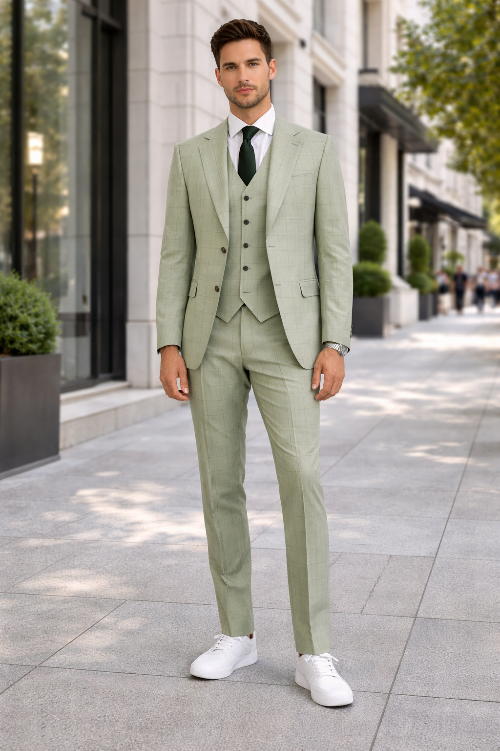 Mens Sage Green Suit