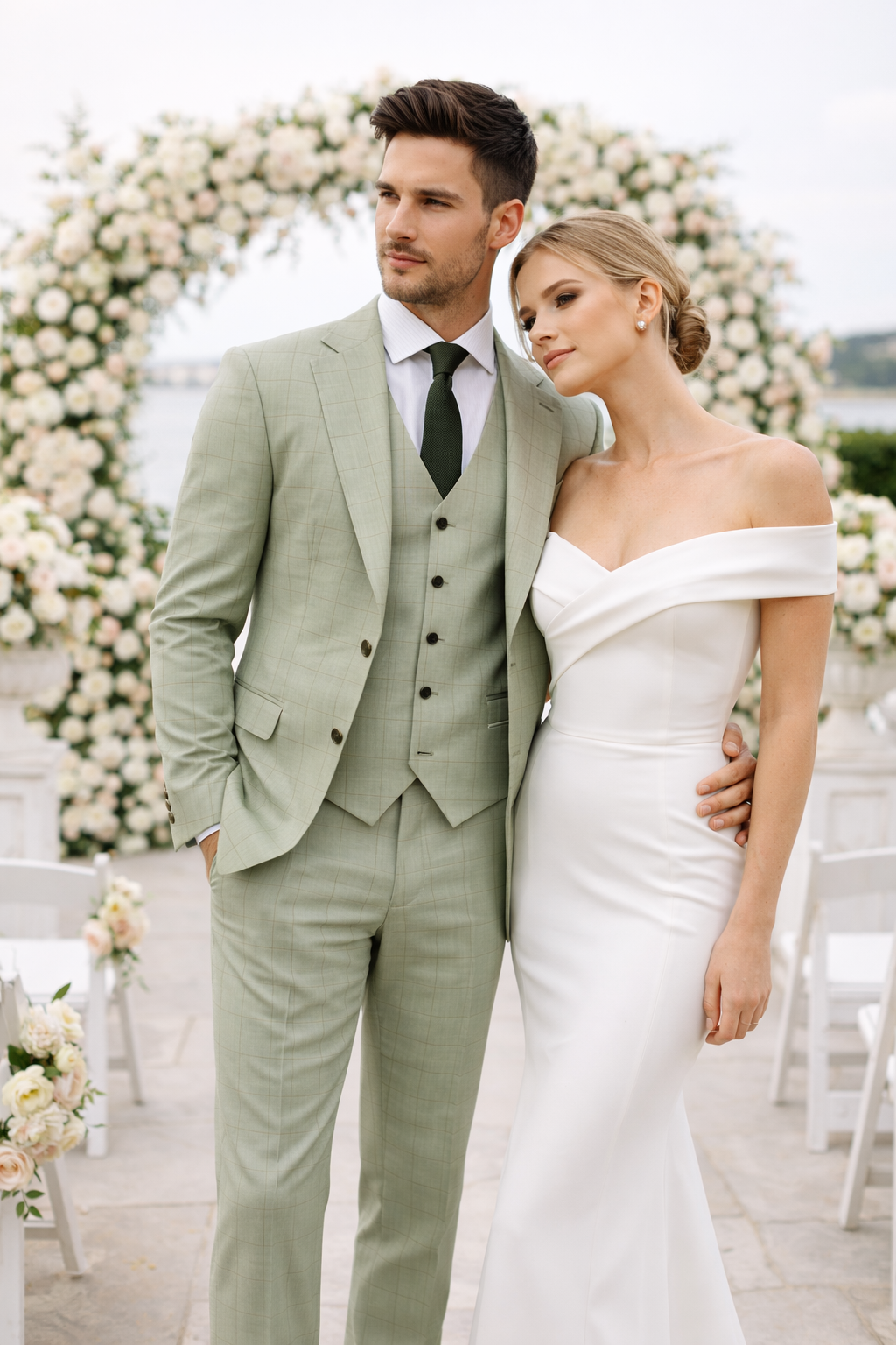 Mens Sage Green Suit