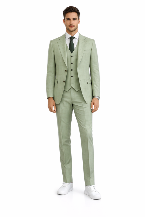 Mens Sage Green Suit