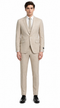 Mens Sand Beige 3 Piece Suit – Double breasted Vest Formal Suit Set  and Dress Pants in Champaign Natural Summer Color
