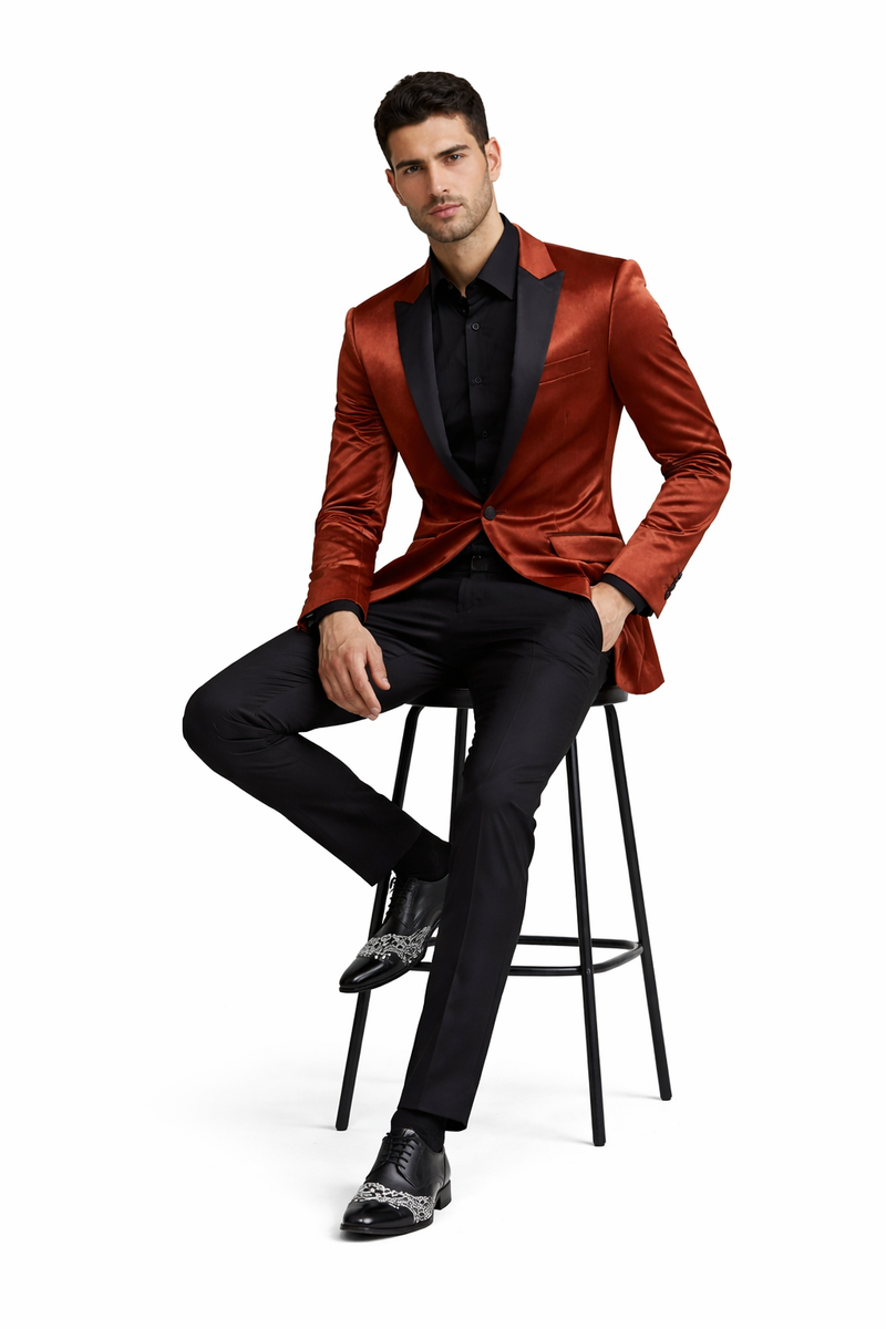 Mens Satin Dinner Jacket - Mens Evening jackets  - Tuxedo Dinner Jacket