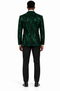 Mens Sequin Blazer Sportcoat in Color Green Tuxedo Jacket Newyear Holiday
