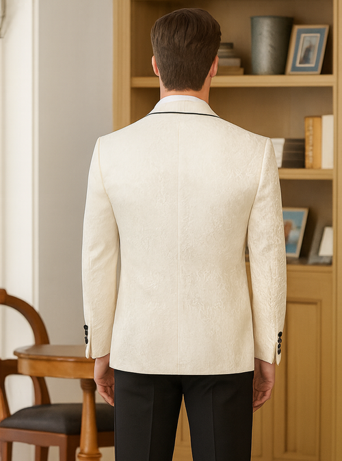 Men's Slim Fit Double Breasted Smoking Prom & Wedding Tuxedo Jacket