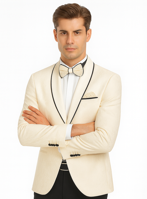 Men's Slim Fit Double Breasted Smoking Prom & Wedding Tuxedo Jacket