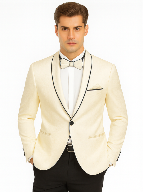 Men's Slim Fit Double Breasted Smoking Prom & Wedding Tuxedo Jacket
