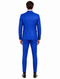 Mens Slim Fit Plaid Suit in Blue – Elegant 3 Piece Formal Set
