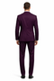 Mens Slim Fit Plum Suit