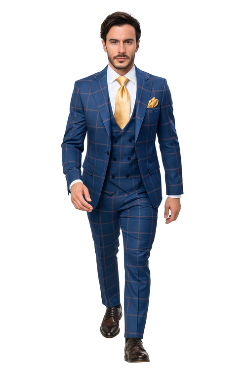 Rossi Man Max RM1840 â€“ Slim Fit 3-Piece Formal Suit for Men