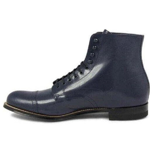 Mens Stacy Adams Madison High Top Boot Biscuit 00015 410 Navy Blue