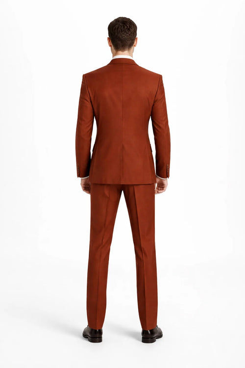 Mens Stacy Adams Suit - Stacy Adams Suit Men's Designer Suit - Two Button Vested in Brown
