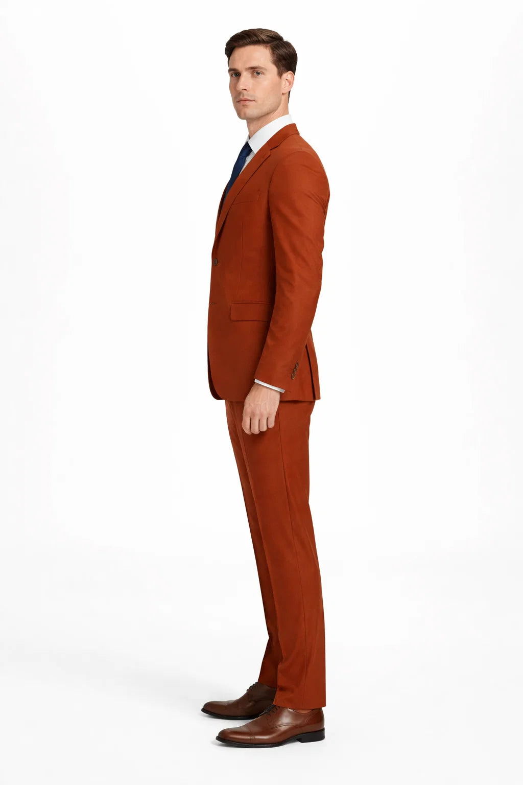 Mens Stacy Adams Suit - Stacy Adams Suit Men's Designer Suit - Two Button Vested in Brown