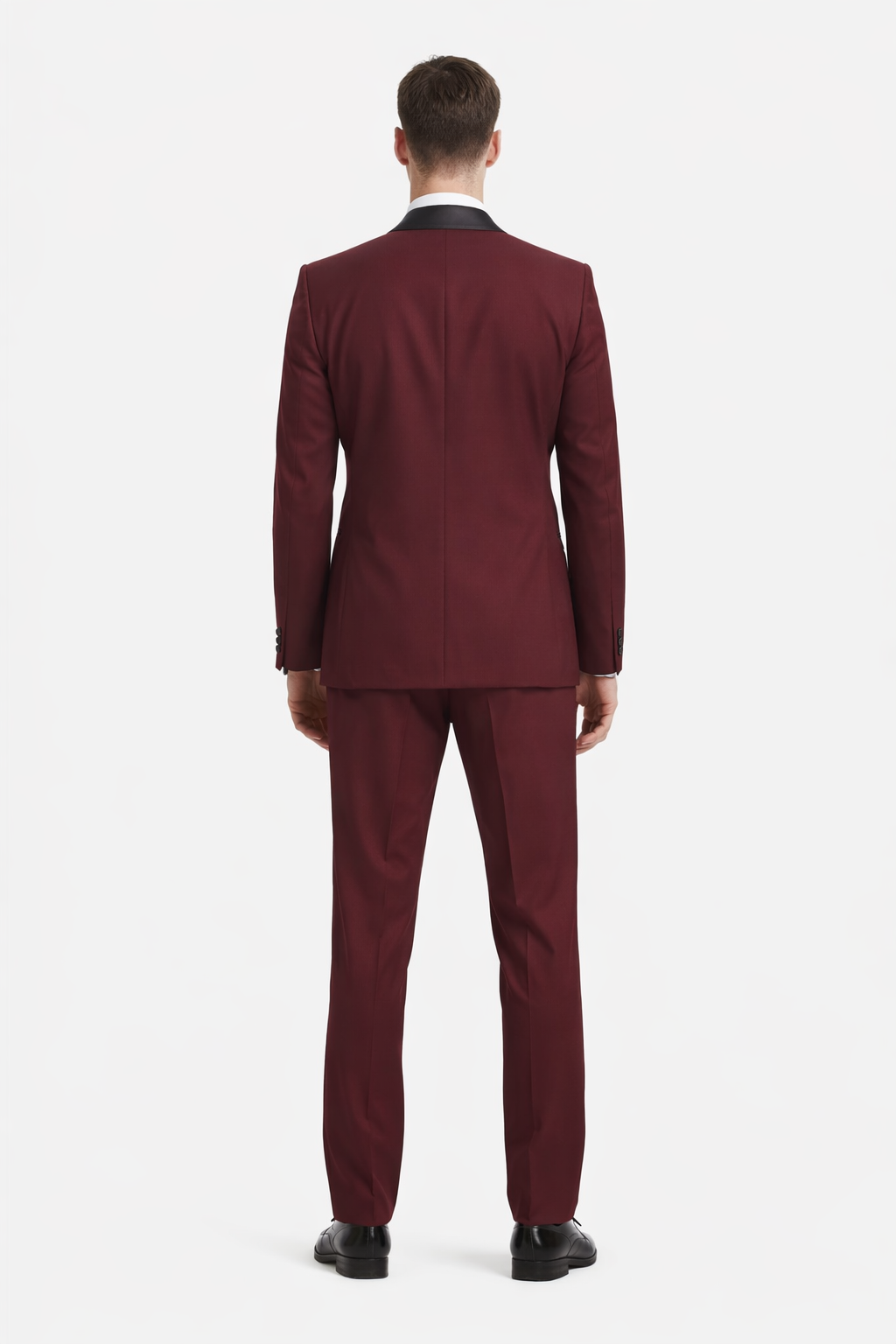 Mens Stacy Adams Suit - Stacy Adams Suit Men's Designer Tuxedo - Vested One Button Shawl Lapel in Burgundy