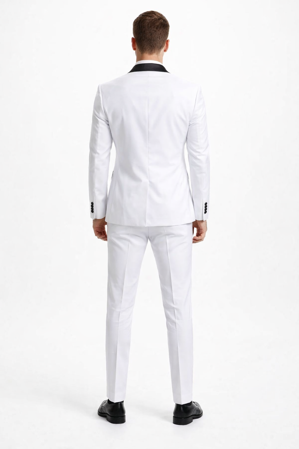 Mens Stacy Adams Suit - Stacy Adams Suit Men's Designer Tuxedo - Vested One Button Shawl Lapel in White