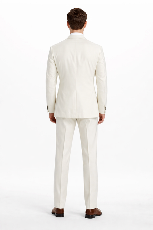 Mens Stacy Adams Suit - Stacy Adams Suit Men's Ivory Two Button Vested Designer Suit