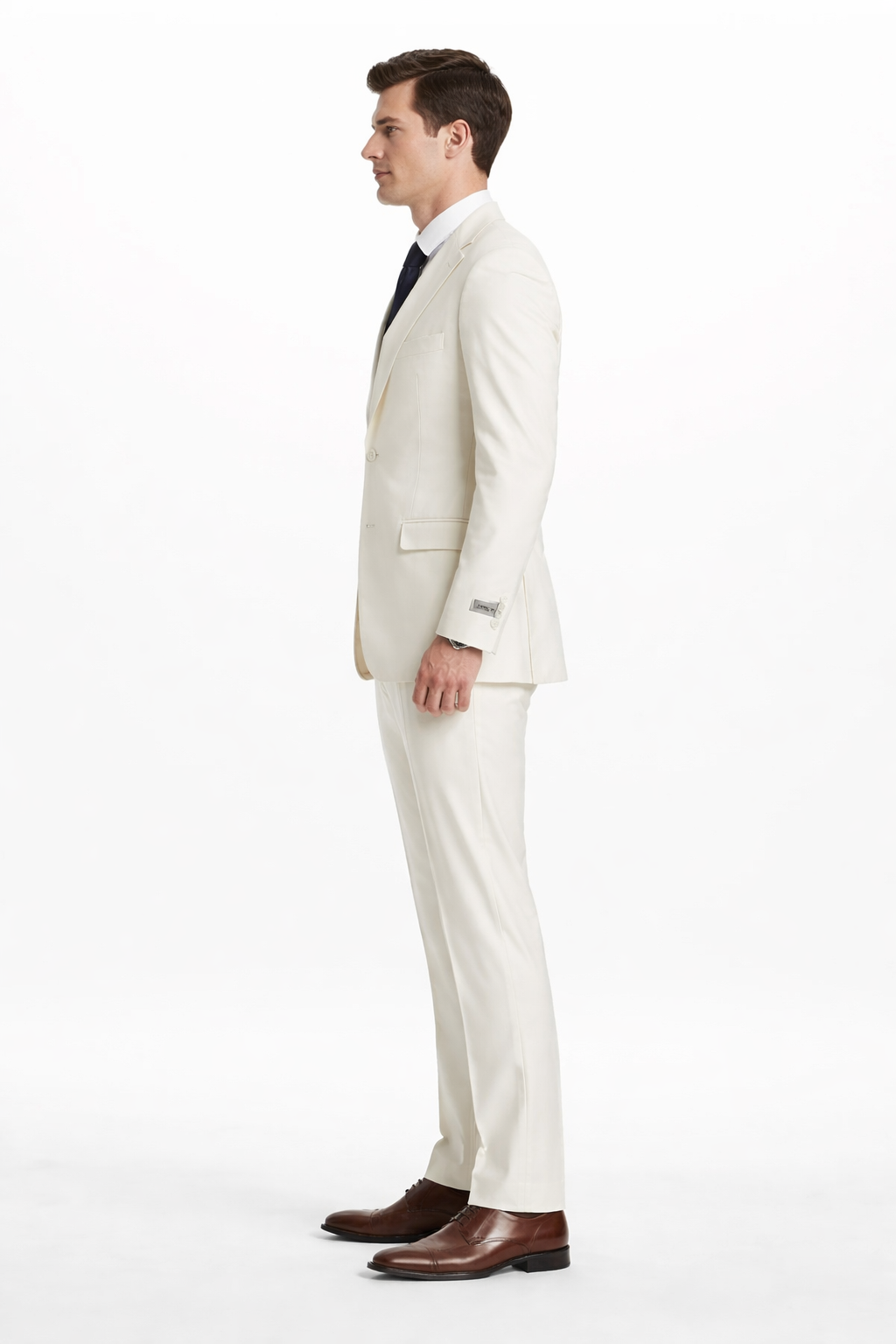 Mens Stacy Adams Suit - Stacy Adams Suit Men's Ivory Two Button Vested Designer Suit